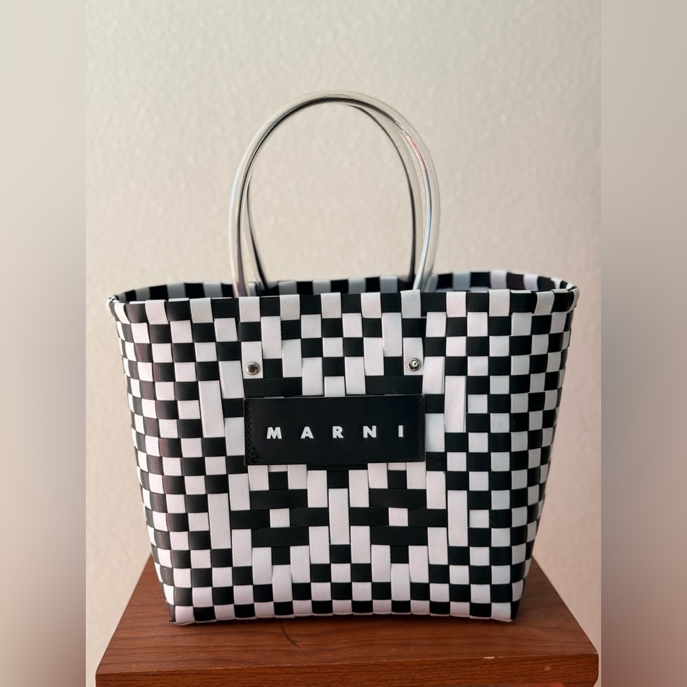 Marni Black & White Market Bag